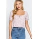 thumbnail image 1 of Top Corto Tejido con Estampado Fruncido, 1 of 5