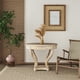 thumbnail image 2 of Curved Legs Farmhouse Style Small Size Round Dining Table End Table Side Table Coffee Table for Dinette, Kitchen, Dining Room or Living Room, Natural Wood Grain Distressed, 2 of 3