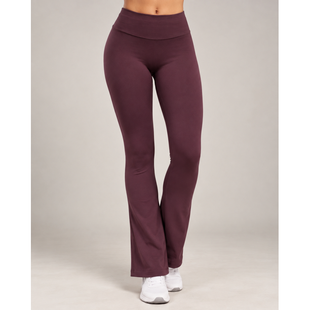 Calza Mujer Flare Acampanada Push Up Corte V Tiro Medio