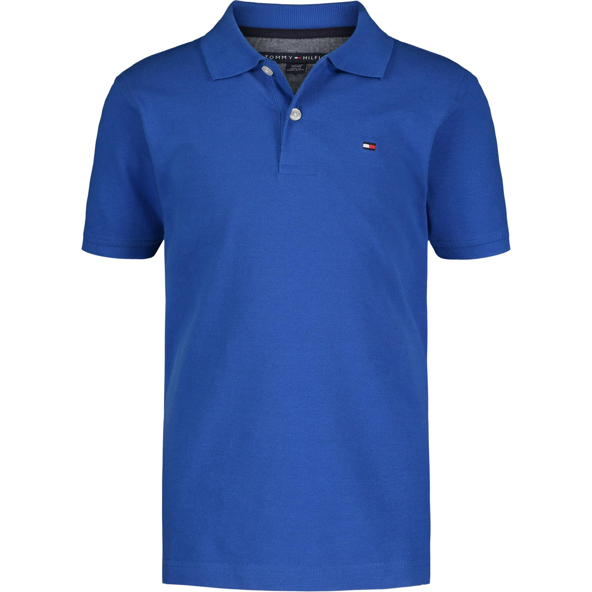 Polo Tommy Hilfiger Para Niños, Manga Corta, Azul, Talla 20