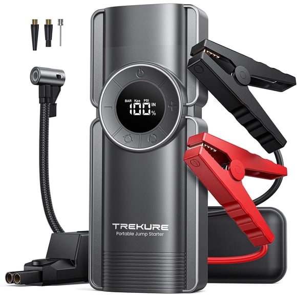 Arrancador Portátil TREKURE 5000A Compresor Aire 150PSI LCD