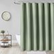 thumbnail image 3 of Xiao Hua Cortina de ducha impermeable con estampado de gofre, 180 x 180 cm, 1 unidad. Incluye 12 ganchos de plástico de regalo. Cortinas de ducha elegantes para la decoración del baño. Color verde., 3 of 3