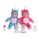 thumbnail image 2 of Muñecas gemelas JC Toys Lots to Cuddle, 30 cm, diseño de unicornio, 2 of 8