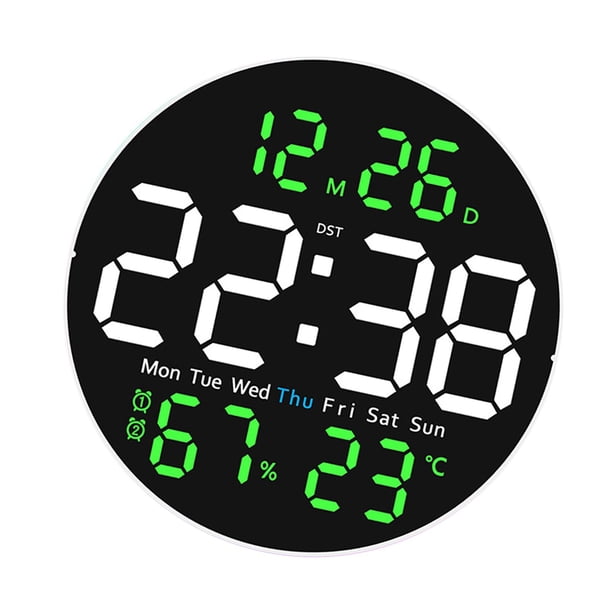 Reloj De Alarma Dst Digital De Pared Para Sala De Estar De La Sala De Estar Decoración Del Hogar Verde