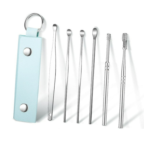 6PCS Ear Cleanser Spoon Health Care Earpick Ear Cleaner Wax Removal Tool Earpick Sticks Earwax Remover Curette Ear Pick Cleaning