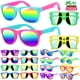 thumbnail image 1 of Gafas de sol para niños GIFTINBOX, paquete de 16, color neón, para niños de 3 a 8 años, 1 of 3