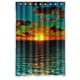 thumbnail image 1 of Cortina de ducha con diseño de hermoso amanecer en el mar, juego de cortinas de baño con ganchos, tamaño 48 x 72 pulgadas, 1 of 3