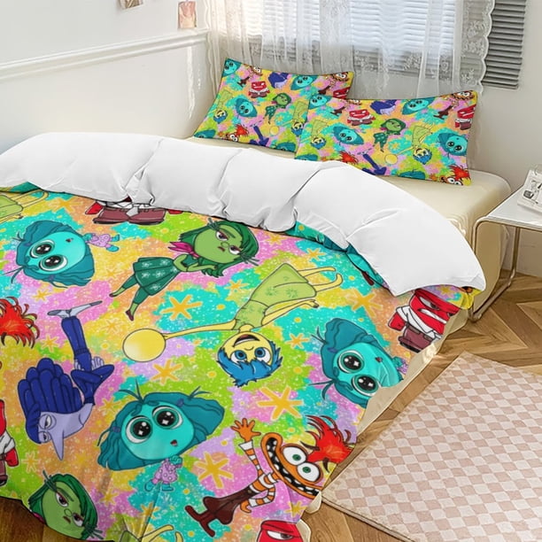 Watercolor Inside Out Comforter Set Soft 3 Pcs Twin Bedding Sets Thicken for All Season