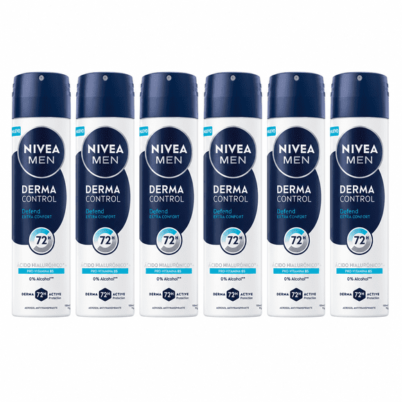 Pack Nivea Men Derma Control Defend Spray X6 150ml