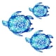 thumbnail image 3 of 3 Piezas De Tortuga Marina, Arte De Pared, Adorno De Tortuga Para Decoración De Valla De Jardín, Azul, 3 of 5