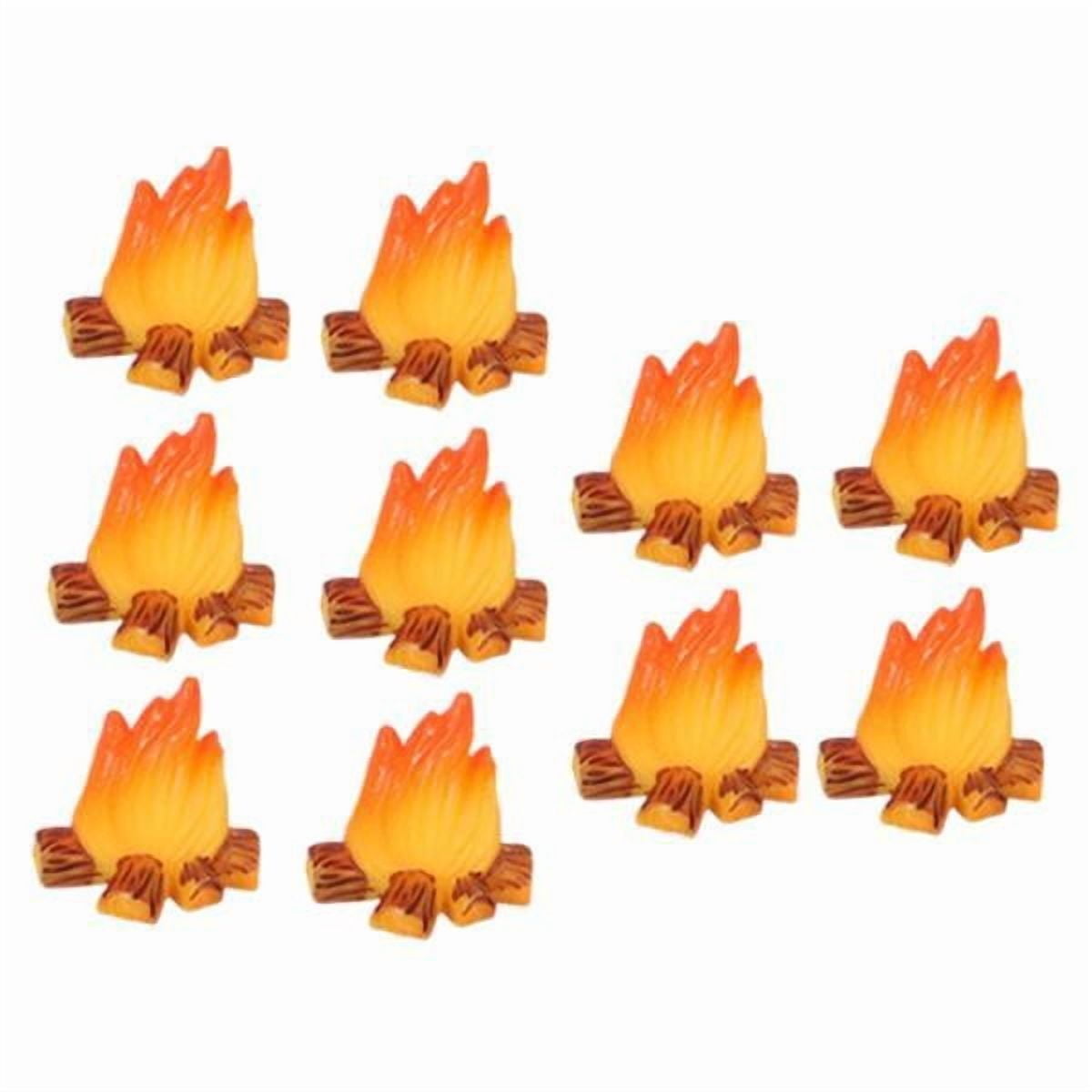 Gazechimp - 10 Piezas De Accesorios De Decoración Para Casa De Muñecas: Fogatas En Miniatura Para Maquetas De Fuegos Artificiales.