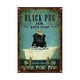 thumbnail image 1 of 1pc, Cute Black Pug Metal Sign for Bathroom, Home, Bar, Cafe, Farm, Bedroom, Restroom - Wash Your Paws Wall Decor, 1 of 4