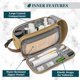 thumbnail image 2 of Neceser PAVILIA Canvas Travel Dopp Kit resistente al agua, 2 of 5