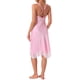 thumbnail image 3 of INSPIRE CHIC Camisón de Satén para Mujer con Encaje, Tirantes Cruzados, Camiseta de Tirantes, Camisón, Lencería, Vestido de Pijama Sedoso, Talla L, Rosa, 3 of 6