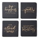 thumbnail image 1 of Juego de 4 pizarras Coasters American Atelier, absorbentes, 10 x 10 cm, color dorado, 1 of 7
