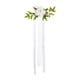 thumbnail image 3 of Respaldo De Silla De Boda Con Flores Artificiales Para Banquetes De Celebración Navideña En Color Blanco, 3 of 5