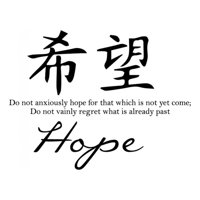 Rienda Libre Graphics - Decomural Hope Chinese Symbol Ws-34120