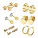 thumbnail image 4 of 6 Pares De Tachuelas Para El Oído Curve Barbell Helix Inoxidable Piercing Ear Jewelry Gold, 4 of 5