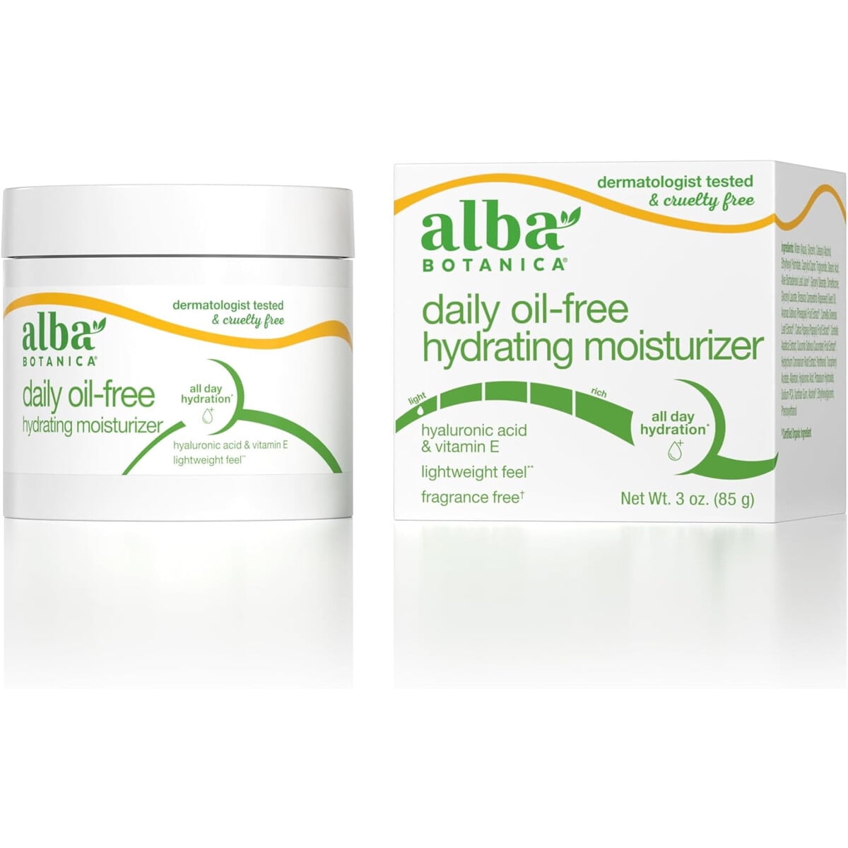 Hidratante Facial Alba Botanica Oil Free Ácido Hialurónico 85g