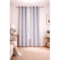 Clems - Cortina 100% Blackout De Tela Engomada 2 Paños Crema