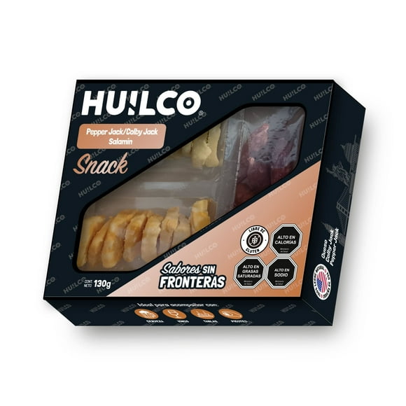 Snack Pepper Jack Colby Jack Salamín, 130 G