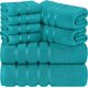 thumbnail image 1 of Juego de toallas Utopia Towels, 8 piezas, 600 g/m², algodón hilado en anillos, 1 of 7