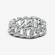 thumbnail image 1 of Anillo Pandora Pavé Cadena Cubana Plata 7, 1 of 5