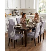 Mylhogar - Juegos De 6 Fundas Para Sillas Con Diseño Elastico