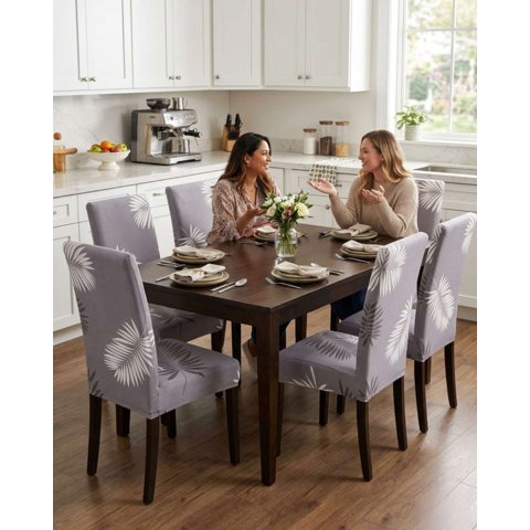 Mylhogar - Juegos De 6 Fundas Para Sillas Con Diseño Elastico