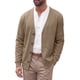 thumbnail image 4 of INSPIRE CHIC Suéter de Cárdigan para Hombre con Botones, Manga Larga, Cuello en V, Tejido Casual con Bolsillos, Talla S, Marrón, 4 of 6