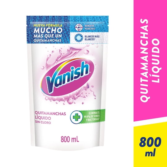 Quitamanchas Líquido Ropa Blanca Doypack 800 ml Vanish