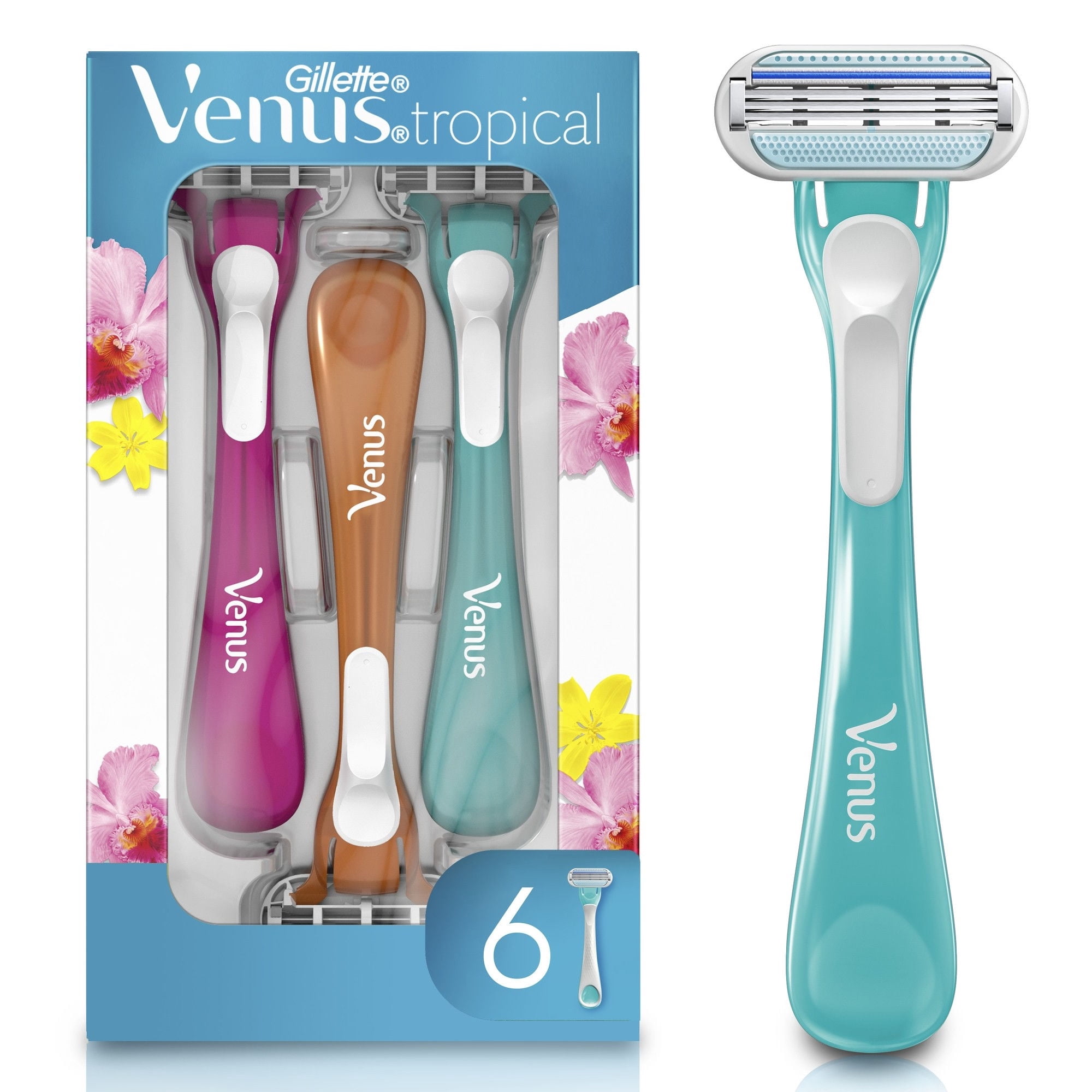 Máquina De Afeitar Mujer Tropical Con Hojas 1 Un Venus