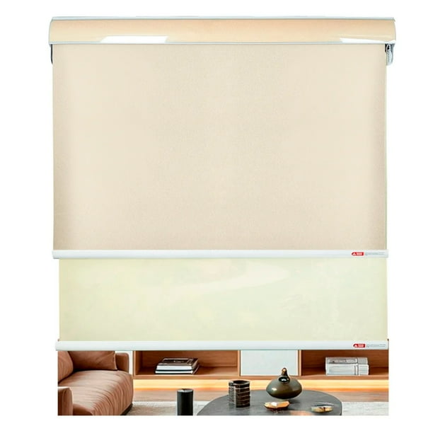 Cortina Roller Blackout Doble Visillo Cenefa Beiti 120x200