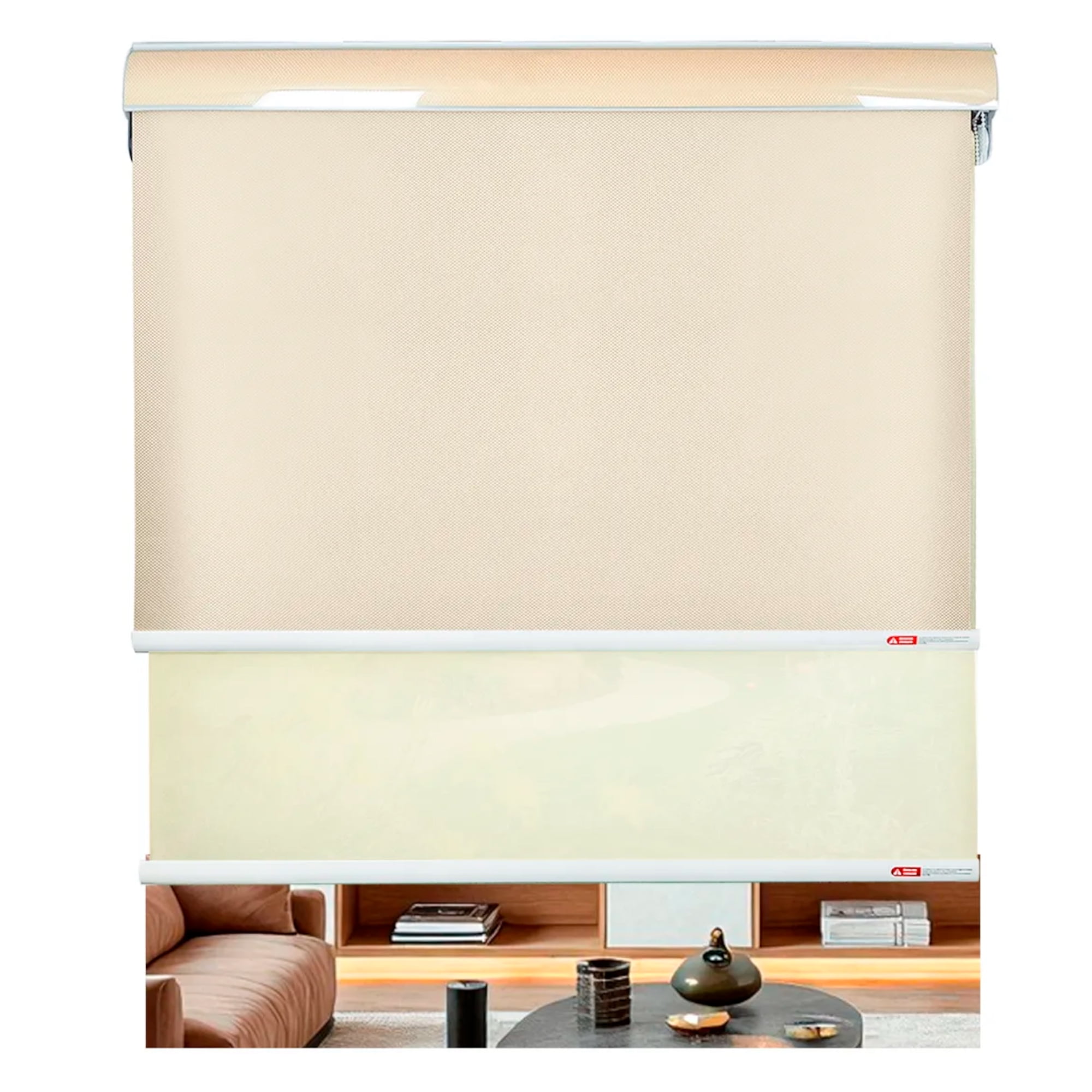 Cortina Roller Blackout Doble Visillo Cenefa Beiti 120x200