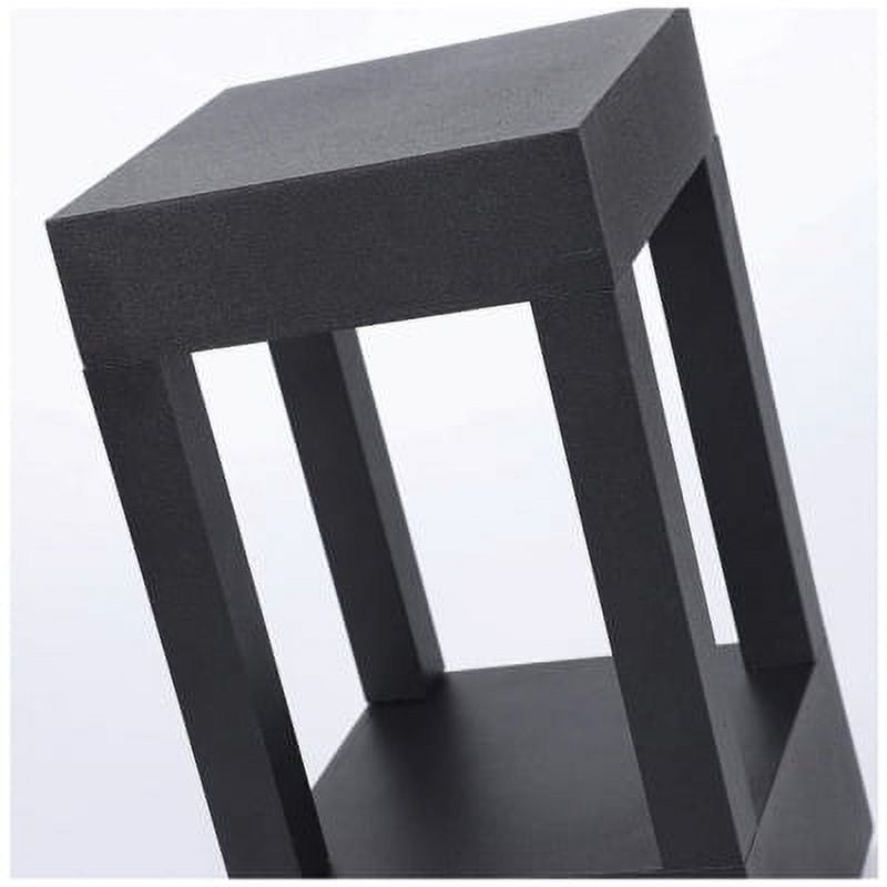 Hb Led - Apliqué Piso Led Cuadrado Exterior 20cm Negro 7w Cálido