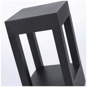 Hb Led - Apliqué Piso Led Cuadrado Exterior 20Cm Negro 7W Cálido