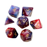 Magideal - 7 Dados Poliédricos, Dados De Múltiples Caras, Dados De Acrílico Para Juegos De Mesa, D4 D6 D8 D10 D12 D20 Para Juegos De Mesa, Juguetes De Entretenim Estilo A