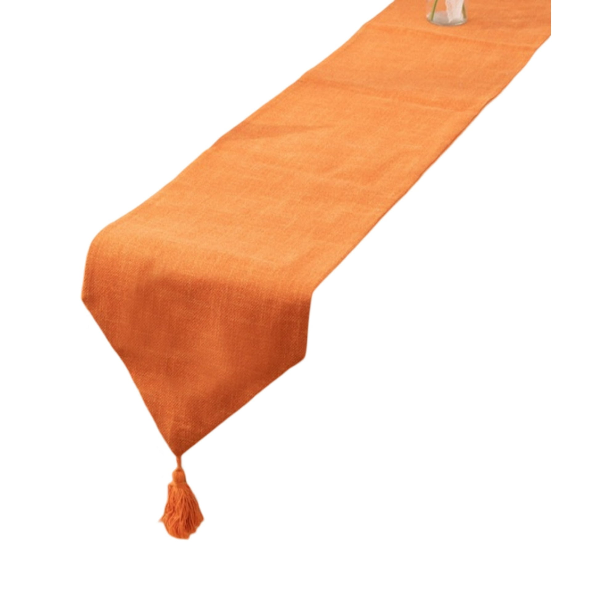 Todo Para El Hogar - Camino De Mesa De Lino 33 X 180cm Naranjo