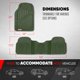 thumbnail image 4 of Alfombrillas de coche Motor Trend de 3 piezas, verdes e impermeables, 4 of 8