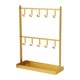 thumbnail image 5 of Estante De Almacenamiento De Joyería De Mesa Con Bandeja 10 Ganchos Para Mujer Regalo Llavero, 5 of 5
