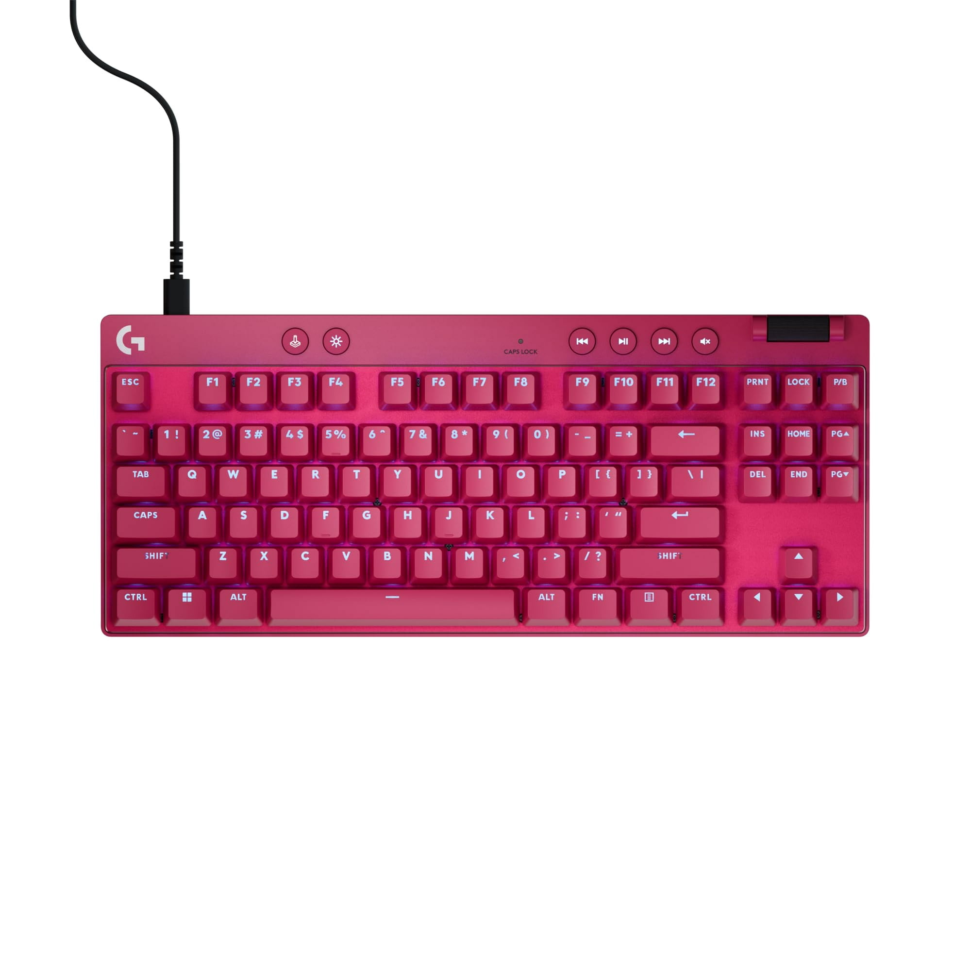 Teclado Para Juegos Con Cable Logitech G Pro X Tkl Rapid Tenkeyless Con Interruptores Analógicos Magnéticos