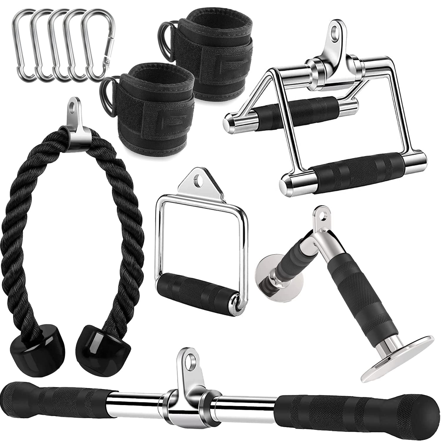 Set De Accesorios Para Máquina De Poleas Wnoey Para Jalón Al Pecho