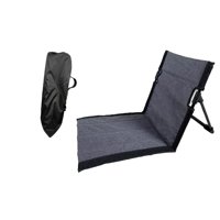 Ioensy - Silla De Suelo Con Respaldo Silla De Camping Para Montañismo Patio Conciertos Gris 39Cmx40Cmx38Cm