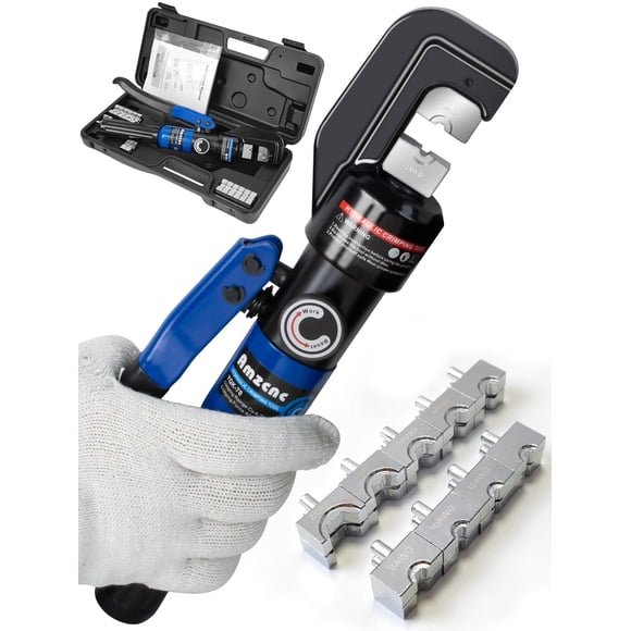 Herramienta de prensado hidráulico AMZCNC YQ-70 de 8 toneladas 12-00 AWG