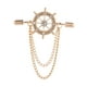 thumbnail image 4 of Broche De Cadena Con Borlas, Alfiler De Traje De Aleación, Joyería Para Camisa, Fiesta, Regalo Del Día Del Padre, Oro, 4 of 5