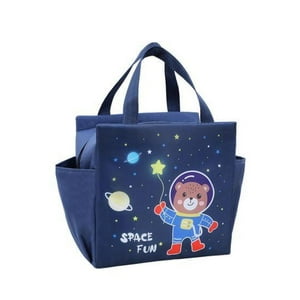 Total Click - Lonchera Bolsa Termica 23X13X19Cm Azul Osito