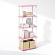thumbnail image 1 of Librero Furinno Turn-N-Tube de 5 niveles, rosa/blanco, 1 of 6