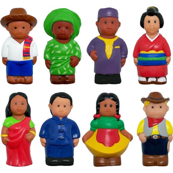 Set de figuras Get Ready Kids Around The World, 8 figuras de 5 cm