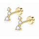thumbnail image 1 of Aros para mujer Trio brillantes dorados Acero Inoxidable cierra de tuerca, 1 of 1