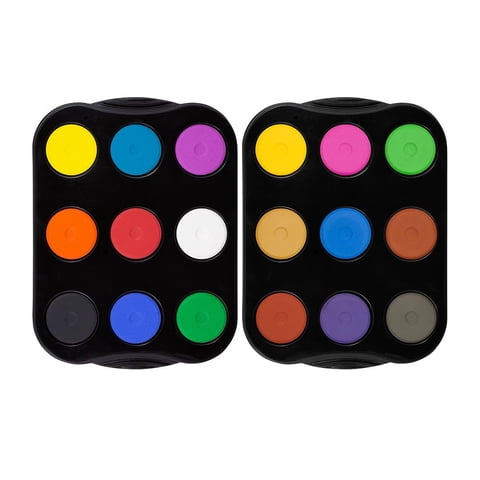 Set De Pintura Jack Richeson Mini Tempera, 18 Colores, Con 2 Bandejas